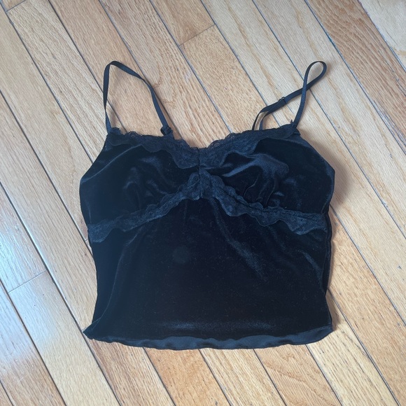 Velvet Y2K Crop Top - Picture 1 of 3